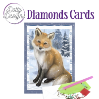 D0tty Design® - Set van 5 diamond painting winterkaarten